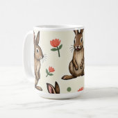 konijnenpatroon koffiemok (Voorkant links)