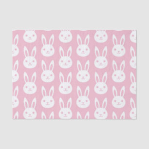 Konijnenpatroon roze tissuepapier
