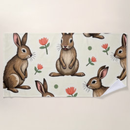 konijnenpatroon strandlaken