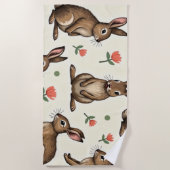 konijnenpatroon strandlaken (Voorkant)