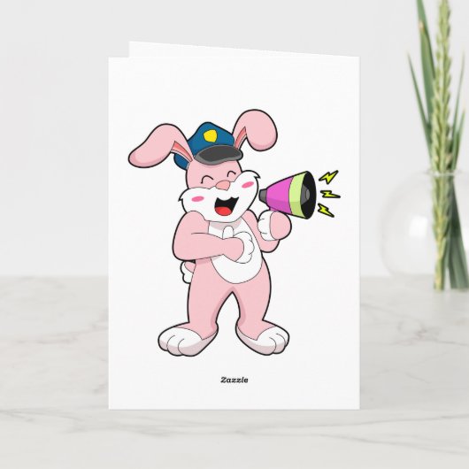 Konijnenpolitieagent Microfoon Kaart (Achterkant)