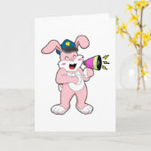 Konijnenpolitieagent Microfoon Kaart (Gele Bloem)