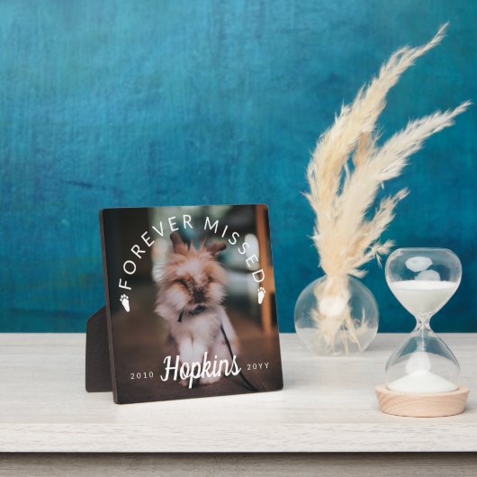 Konijnenpootjes Gebogen Tekst Altijd Gemist Konijn Fotoplaat (Insitu)