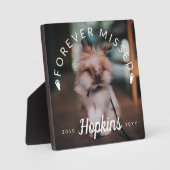 Konijnenpootjes Gebogen Tekst Altijd Gemist Konijn Fotoplaat (Voorkant)