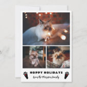 Konijnenpoten Fotocollage Hoppy Feestdagen Feestdagenkaart (Voorkant)