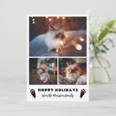 Konijnenpoten Fotocollage Hoppy Feestdagen Feestdagenkaart (Staand voorkant)