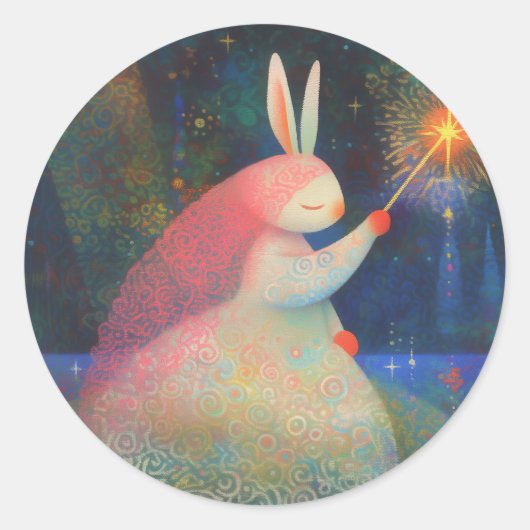 konijnenprinses ronde sticker (Voorkant)