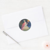 konijnenprinses ronde sticker (Envelop)