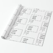 Konijnenprotestbord /  ASCII-tekst Cadeaupapier (Uitgerold)