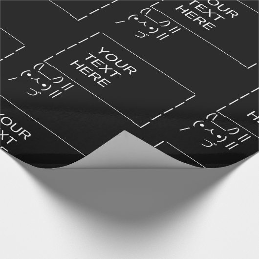 Konijnenprotestbord / ASCII-tekst Cadeaupapier (Hoek)