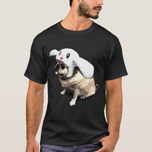 Konijnenpug 379 t-shirt (Voorkant)