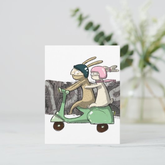 Konijnenreis Briefkaart (Staand voorkant)