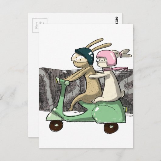 Konijnenreis Briefkaart (Voorkant / Achterkant)