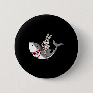 Konijnenrijden Haai Paasplezier Jongens Meisjes Ki Ronde Button 5,7 Cm