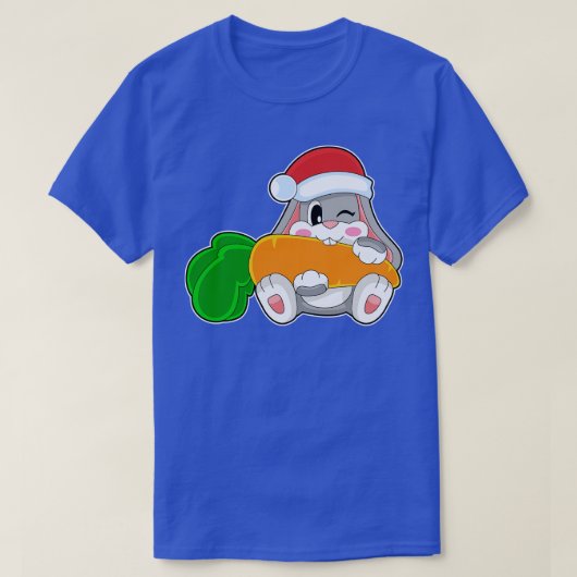 Konijnenrot Kerstmis Kerstman hoed T-shirt (Design voorkant)