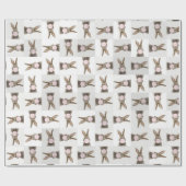 Konijnenroze knobbelkieuwmeel cadeaupapier (Vlak)