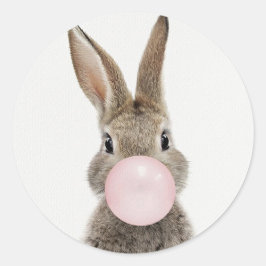 Konijnenroze knobbelkieuwmeel ronde sticker