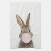 Konijnenroze knobbelkieuwmeel theedoek (Verticaal)