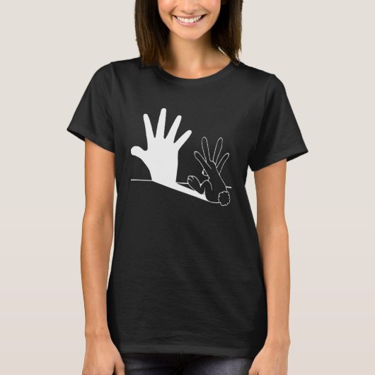 Konijnenschaduw Hand T-shirt (Voorkant)