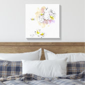 Konijnenschilderij Canvas Afdruk (Insitu (Slaapkamer))