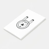 konijnenteken post-it® notes (Schuin)