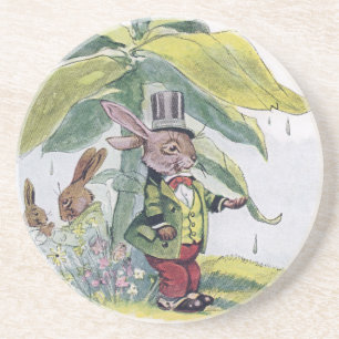 Konijnentests voor regendruppels zandsteen onderzetter