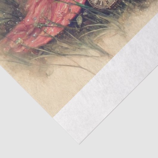 Konijnentijdwaarnemer Wonderland Decoupage Tissuepapier (Detail)