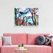 Konijnentuin Glas in lood op Verpakte Canvas Art (Insitu (Woonkamer))