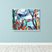 Konijnentuin Glas in lood op Verpakte Canvas Art (Insitu (Houten vloer))