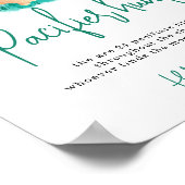 Konijnenuitnodiging jachtspel baby shower poster (Hoek)