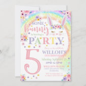 Konijnenuitnodiging Regenboogkonijn Nodig wat Koni Kaart (Voorkant)