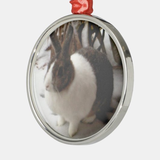 Konijnenversiering Metalen Ornament (Links)