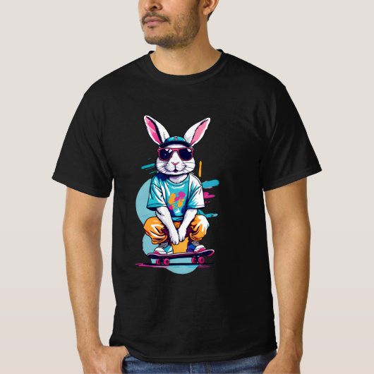 Konijnenvlees schaats t-shirt (Voorkant)