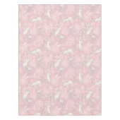  konijnenvlinder bloempastel roze paaspaaspaasje tafelkleed (Voorkant)