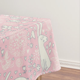 konijnenvlinder bloempastel roze paaspaaspaasje tafelkleed