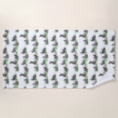 Konijnenweide badhanddoek (kies kleur) (Voorkant)