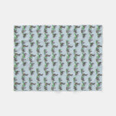 Konijnenweide fleece deken (lichtblauw) (Voorkant (Horizontaal))