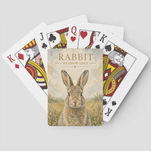 Konijnenweide Rand Wildlife Pokerkaarten