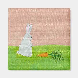 Konijnenwortel verse moderne kunst kleurrijke schi magneet