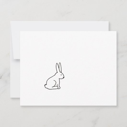 Konijnkonijnenkonijntje leuk eenvoudig logo logo aankondiging (Voorkant)