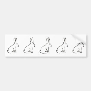 Konijnkonijnenkonijntje leuk eenvoudig logo logo bumpersticker