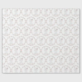 Konijnpatroon Baby Shower Cadeaupapier (Vlak)