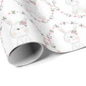 Konijnpatroon Baby Shower Cadeaupapier (Rol Hoek)