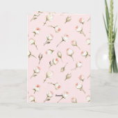 Konijnrozen Bloemige Verjaardag Kaart (Achterkant)