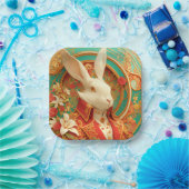 Konijn's koninklijke dresscode papieren bordje (Feest)