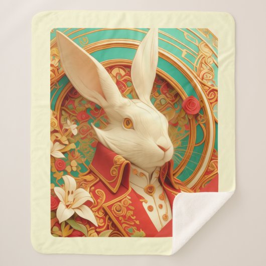 Konijn's Royal Dress Code Sherpa Deken (Voorkant)