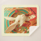 Konijn's Royal Dress Code Sherpa Deken (Voorkant (horizontaal))