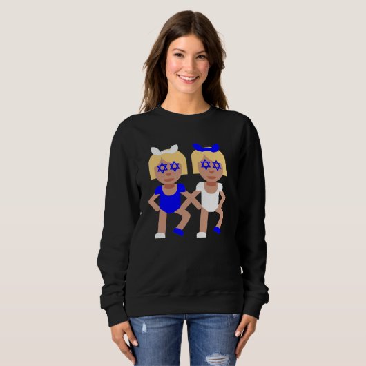konijnse oren hanukkah sweatshirt (Voorkant volledig)