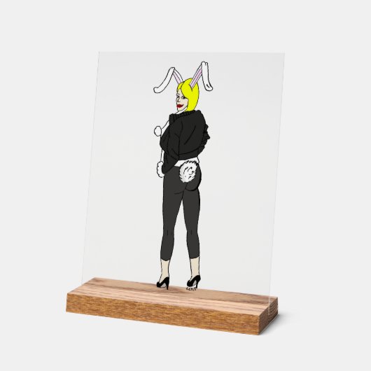 konijntje acryl bord (Hoek)