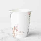 konijntje baby shower papieren bekers (Voorkant)